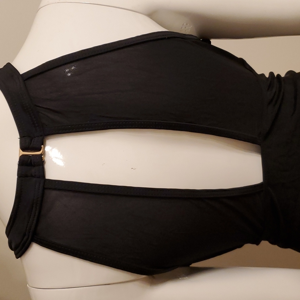 Black One Piece Bathing Suit - Picture 4 of 6
